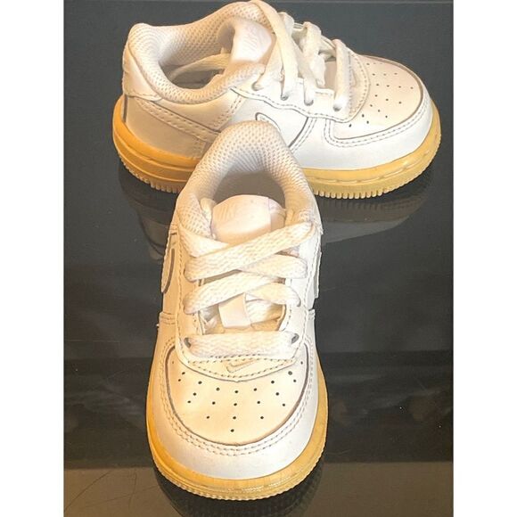 Nike Air Force 1 AF1 Low White Kids Toddler Pre-School 314194-117 Size 4C - Picture 9 of 9